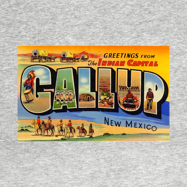 Greetings from Gallup, New Mexico - Vintage Large Letter Postcard by Naves